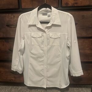 Women's White Button-Up Shirt